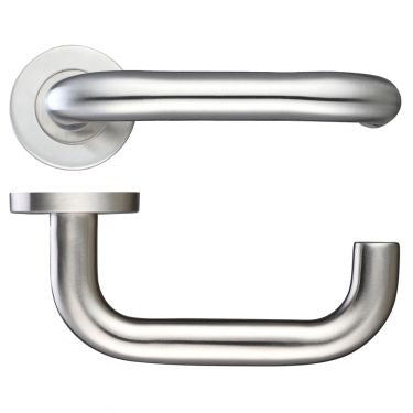 ZCS2030SS 19mm Return to Door Lever - Push On Rose - 52mm Rose - Grade 201