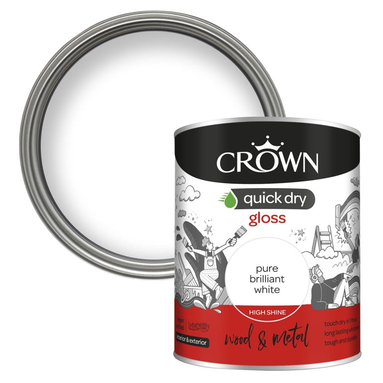 Crown Quick Dry Gloss Pure Brilliant White