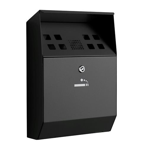 Black Wall Mounted Cigarette Bin