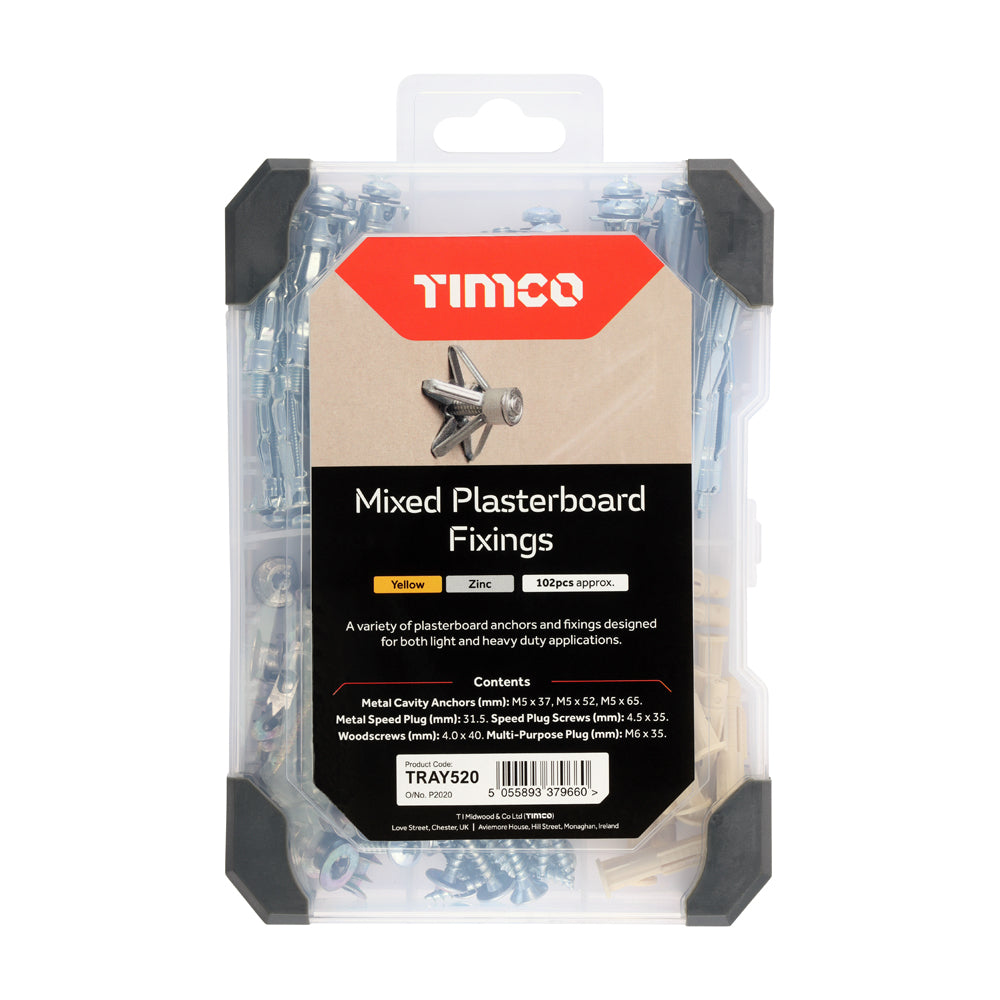Mixed Tray - Plasterboard Fixings 102pcs – C&R Hardware